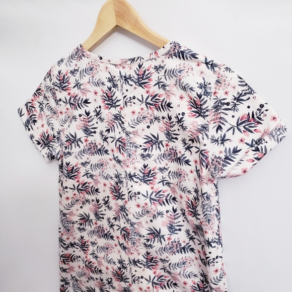 Sezane Giulia Lace Up Trapeze Shift Dress in Printed Flowers, Size 38 - Picture 6 of 10